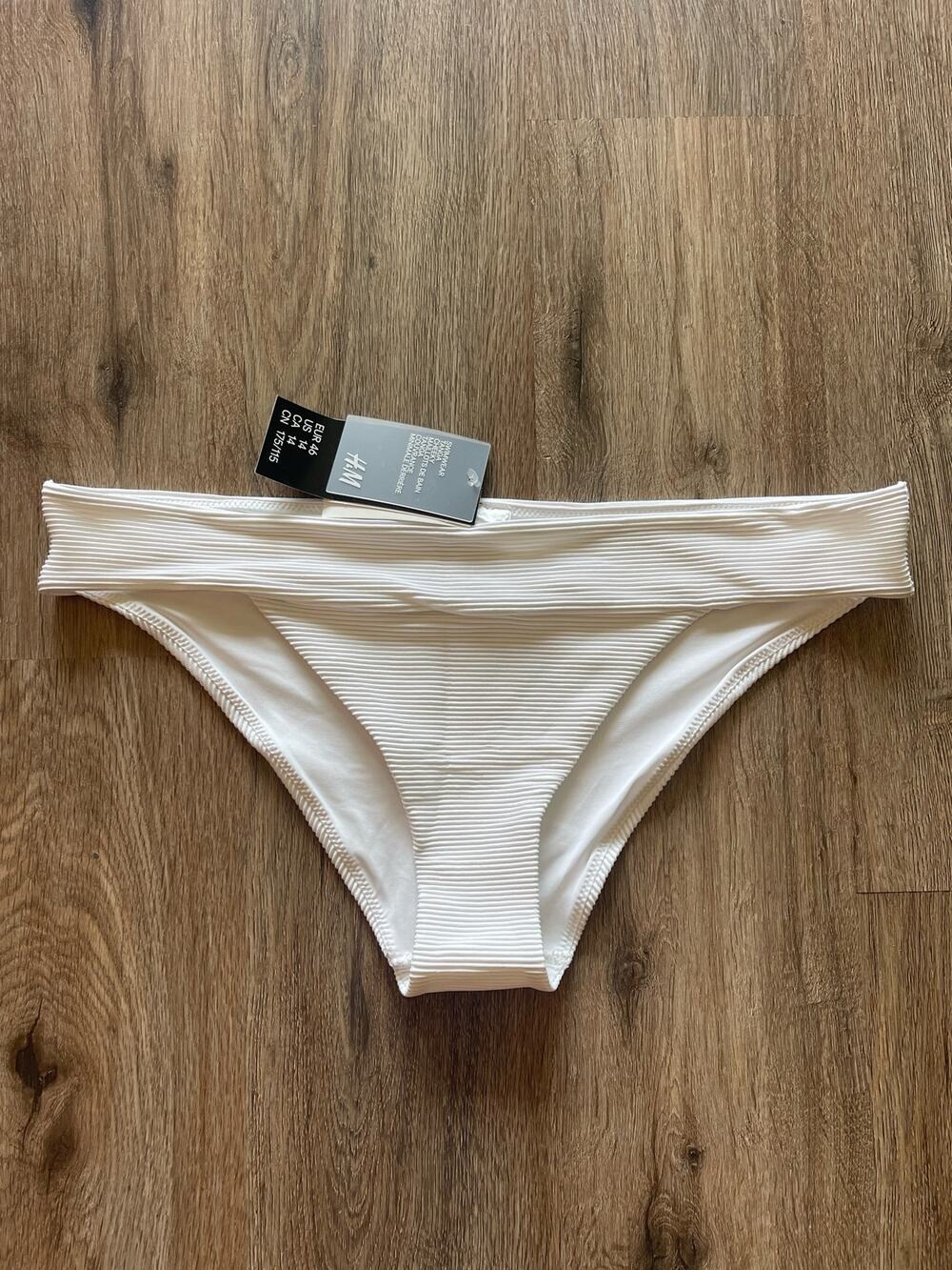 H&M White Bikini Bottoms Size 14 NWT